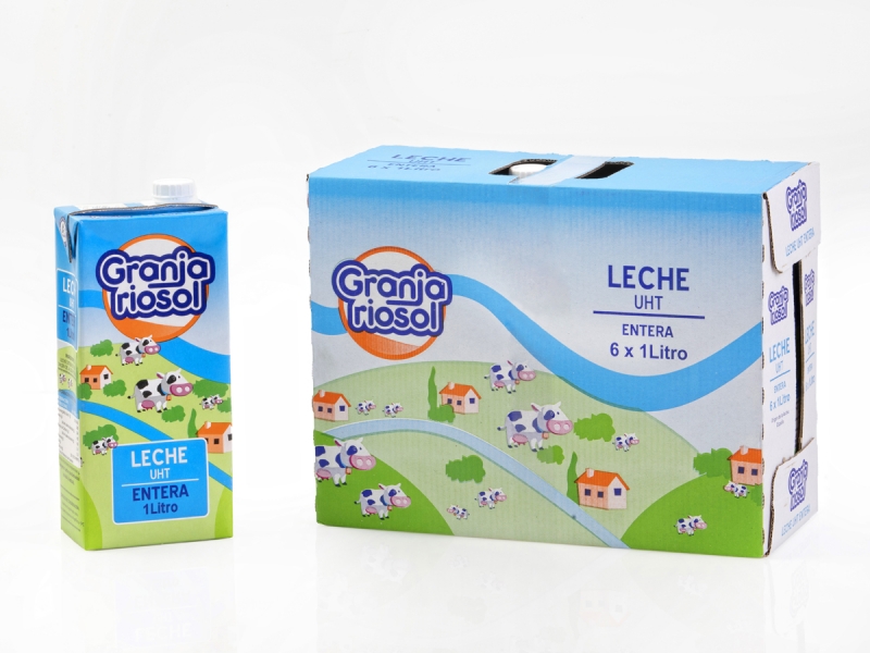 Leche Entera Brick 1 litro con tapón