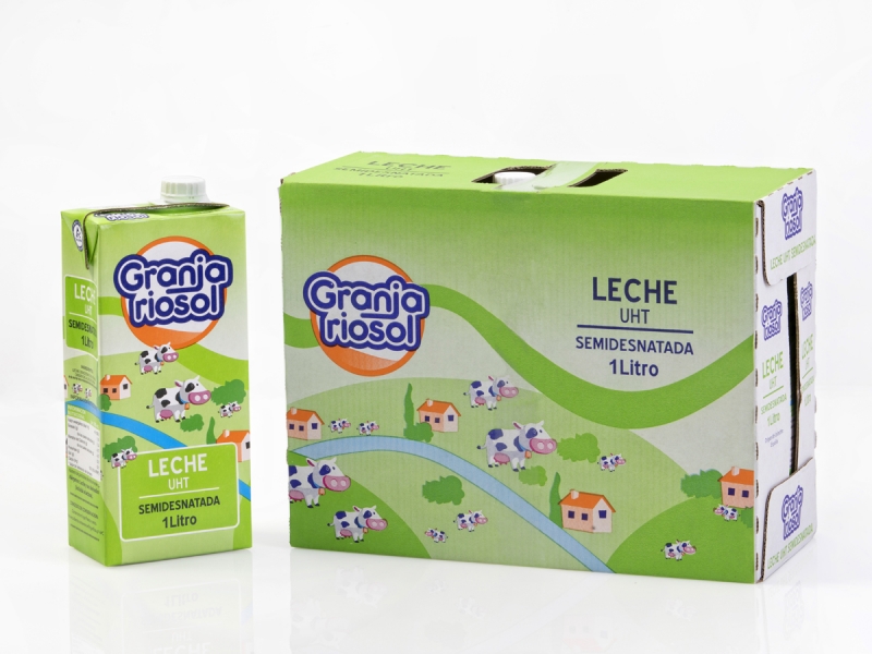 Leche Semidesnatada Brick 1 litro con tapón